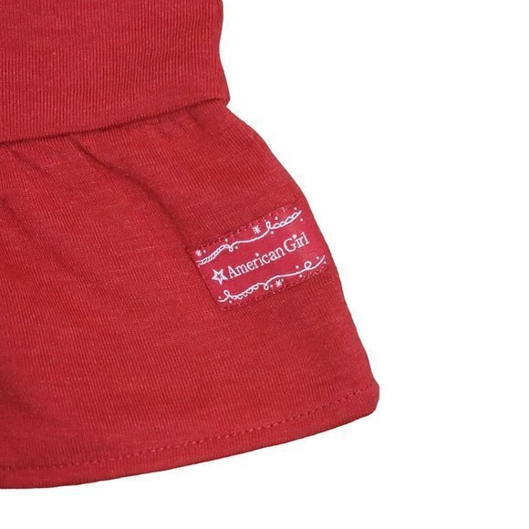 American Girl Size Small 7/8 Playful Polar Bear‎ Red PJ Top - Picture 3 of 5